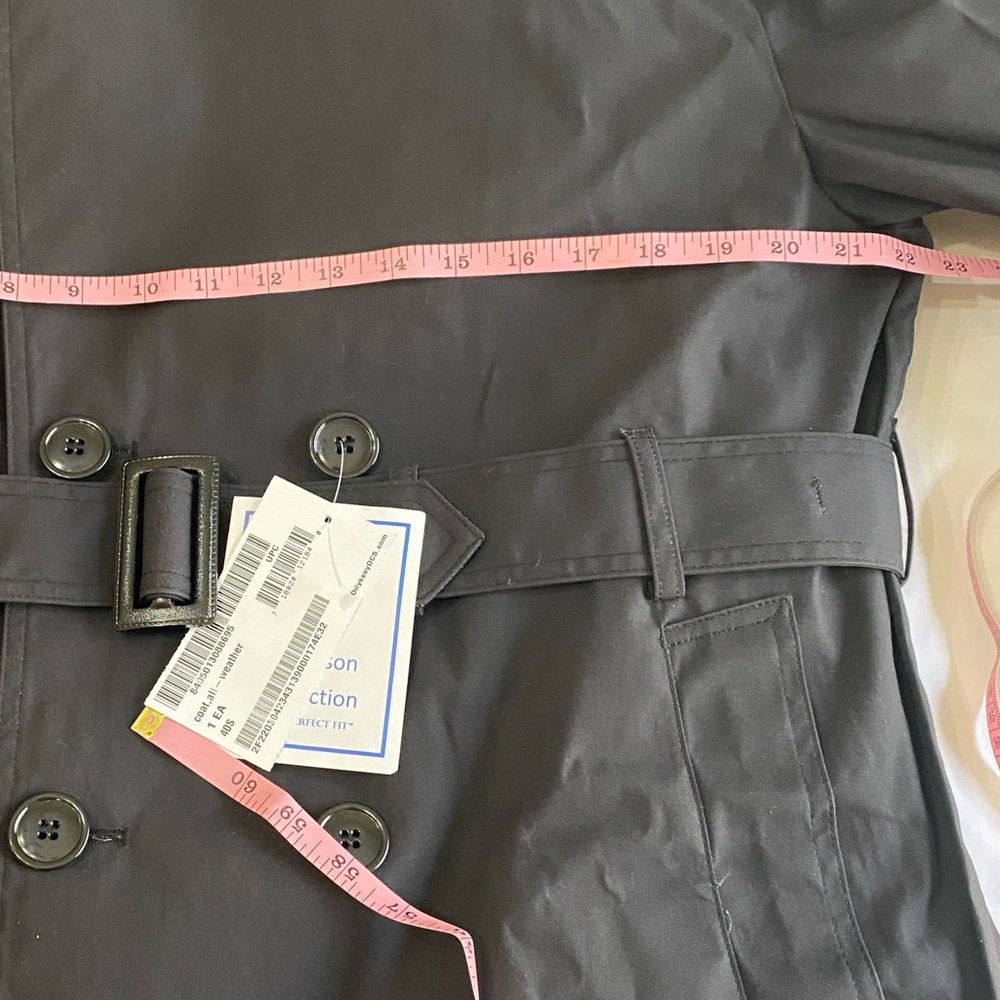 Defense Logistics Agency Garrison Black Double-Breasted All-Weather Trench Coat - Picture 10 of 11